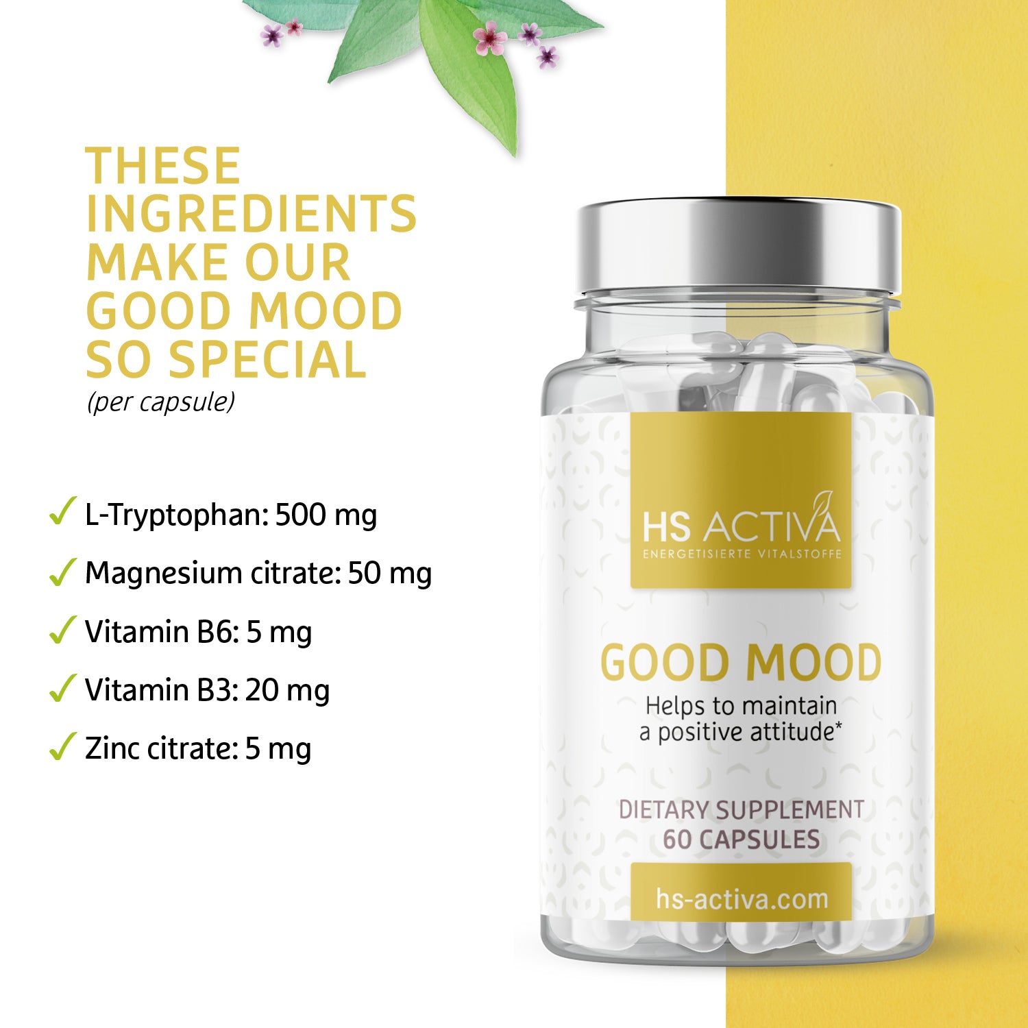 Good mood - Helps to maintain a positive attitude (60 capsules)