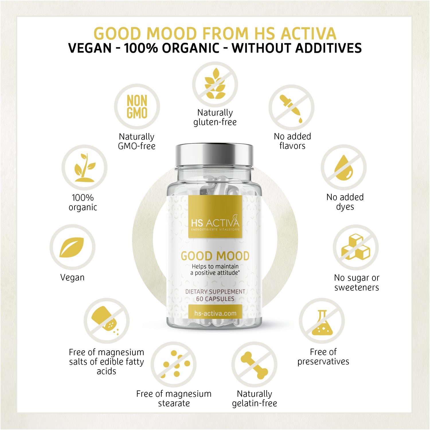 Good mood - Helps to maintain a positive attitude (60 capsules)